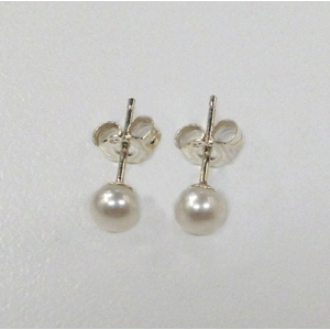 Pearl and Sterling Silver Earrings